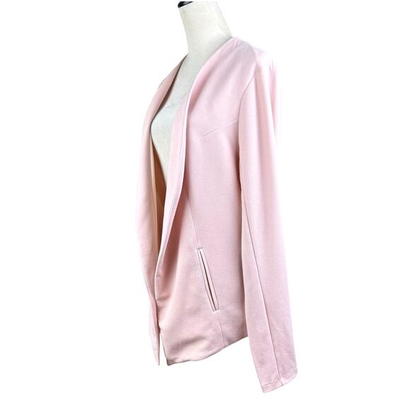 BCBGeneration NWT Pastel Pink Open Front Collarless Textured Blazer Jacket - Picture 5 of 15